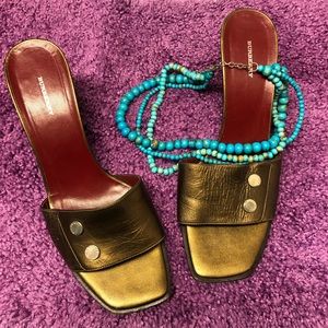 Burberry Brown Leather Shoes Slides Size 40